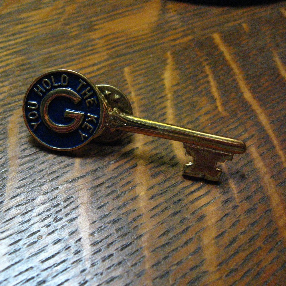 🗝 You Hold The Key "G" Vintage Lapel Pin